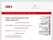 Tablet Screenshot of linguacentrum.cz